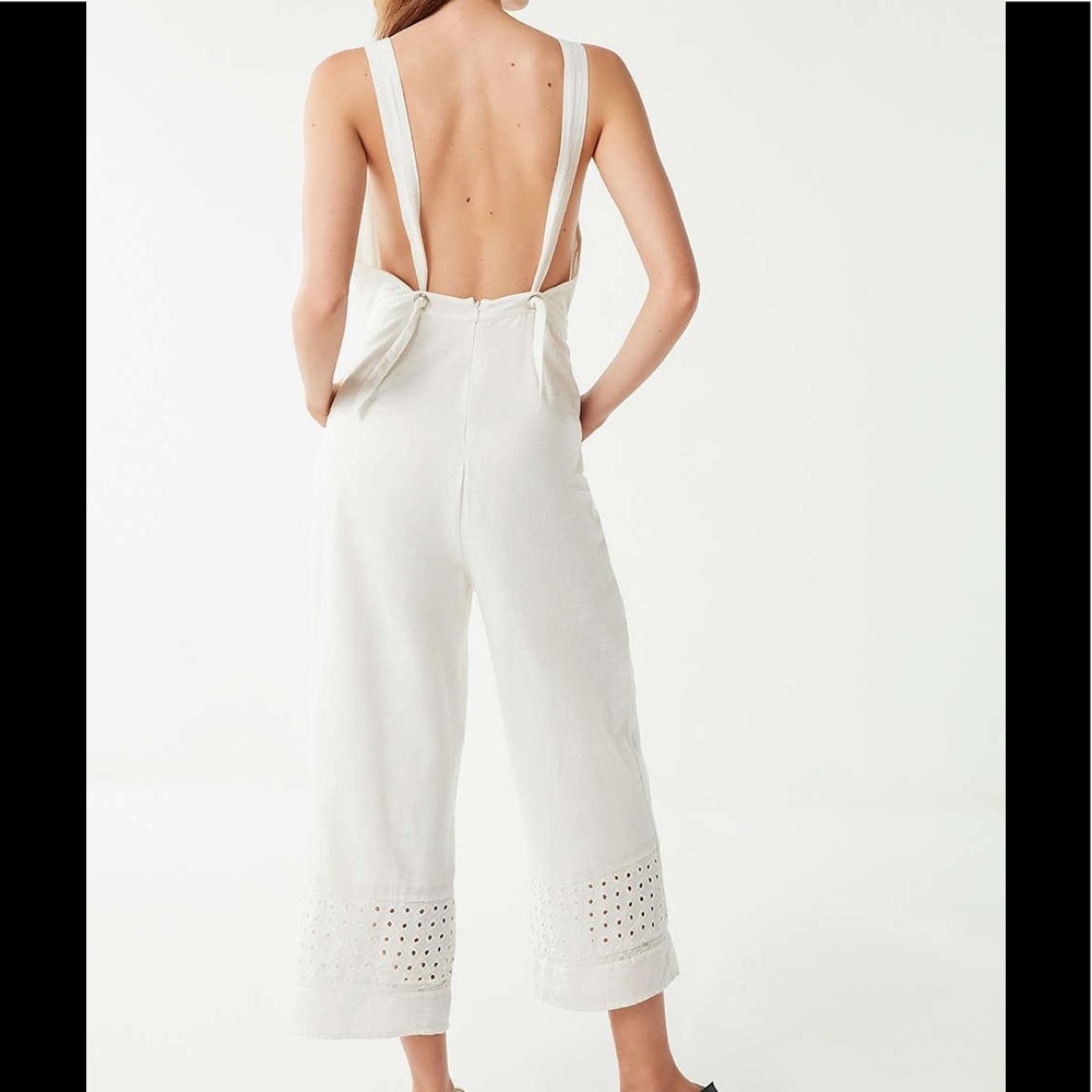 Embroidered White Jumpsuit
